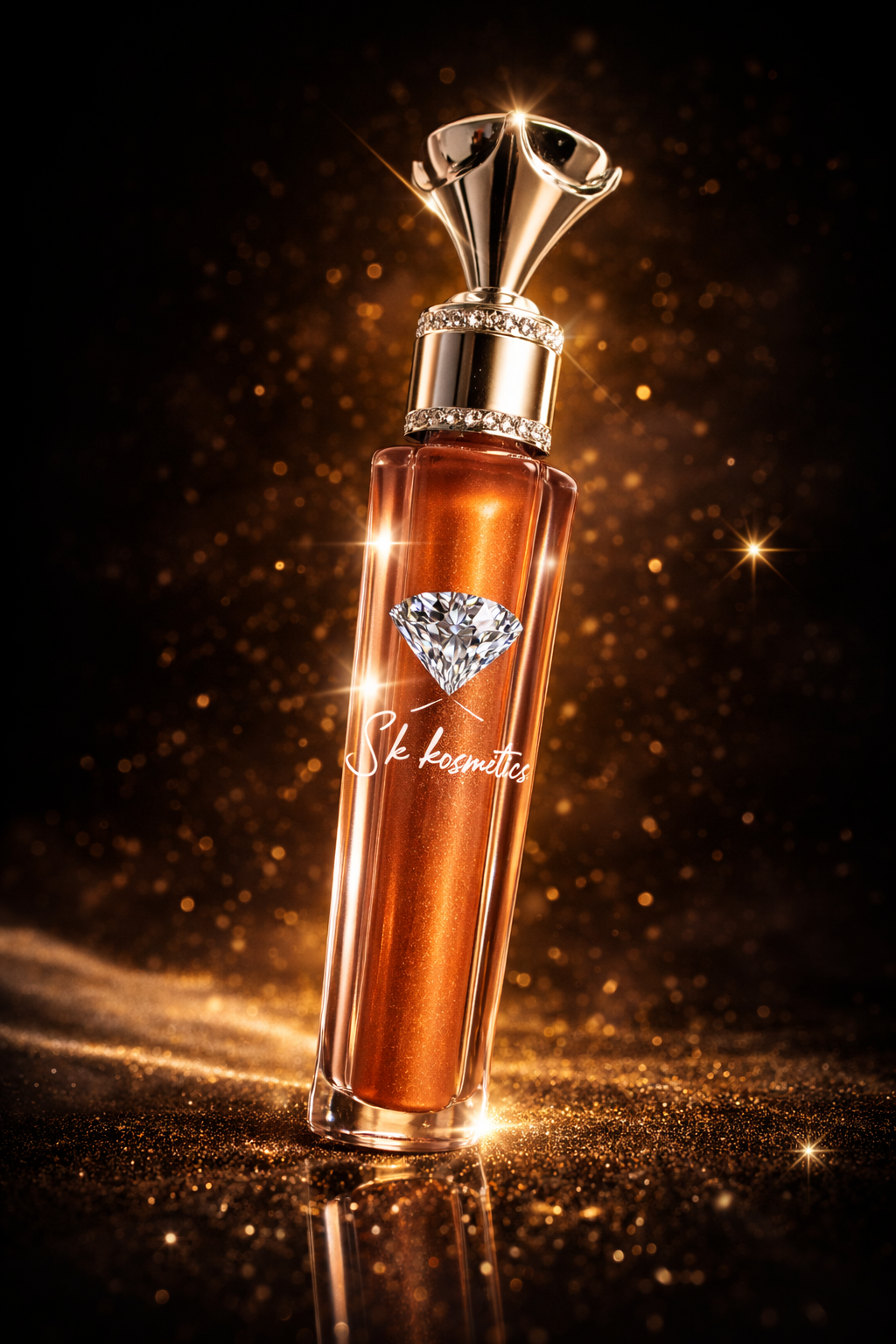 A glamorous golden gloss that catches the light beautifully. Adds a luxurious sparkle to any makeup look.